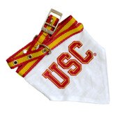 USC Trojans White Block Pet Bandana Collar